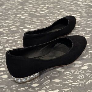MIA dressy black flats, size 6.5M